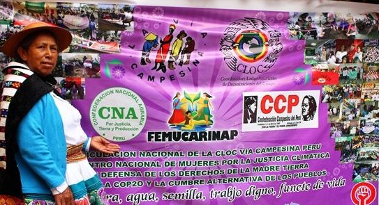 Manifiesto de las mujeres de la CLOC-Vía Campesina Perú en el marco del I Encuentro Nacional de Mujeres por la Justicia Climática en Defensa de la Madre Tierra, hacia la COP20